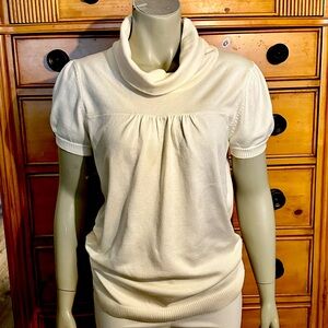 Kim Rogers Cream Cowl Neck Blouse Top Medium